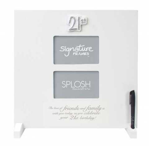 View Signature Frame 21st Large White