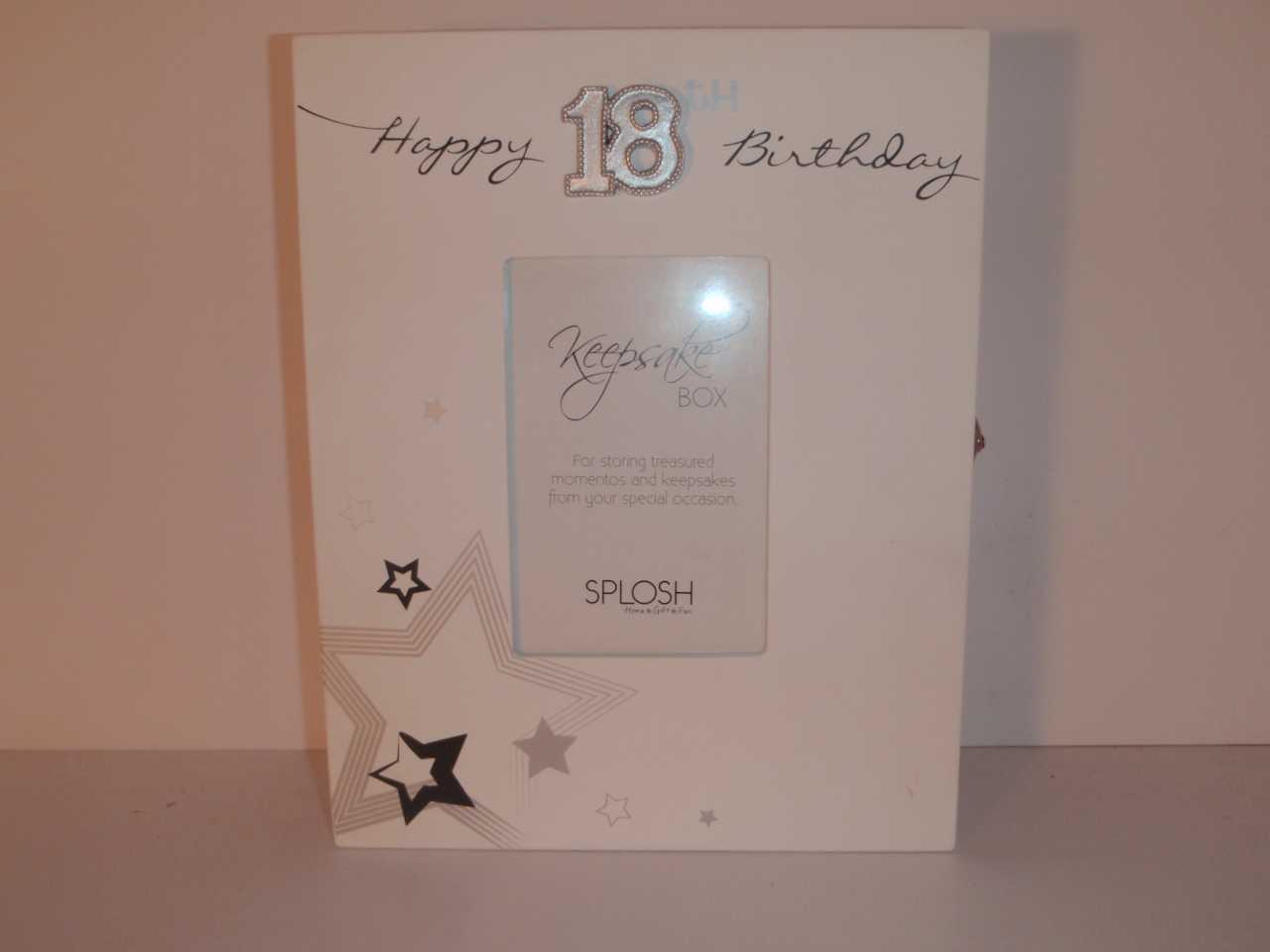View Keepsake Box 18th White Stars