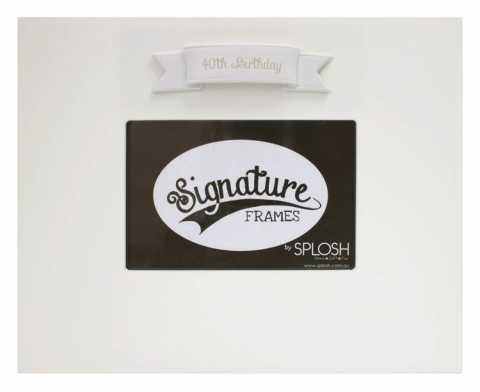 View Signature Frame 40th White