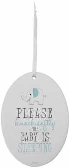 View Splosh Baby Sleeping Sign Oval Blue