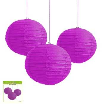 View Lantern Paper 20cm Purple