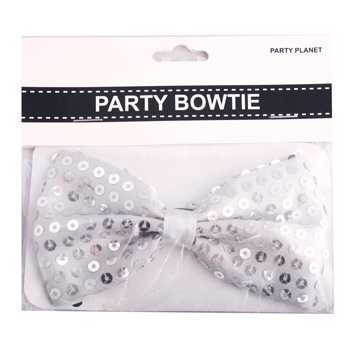 View Bow Tie Party Sequin Silver