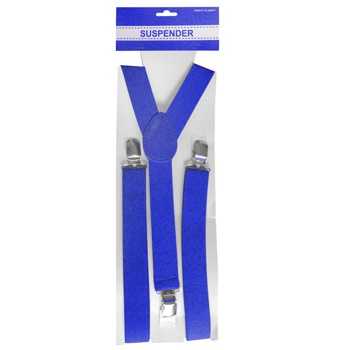 View Party Suspenders Soild Blue