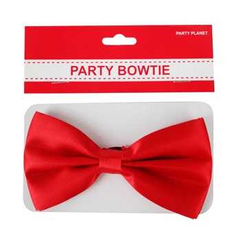 View Bow Tie Satin Red 