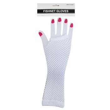 View Party Gloves Fish Net White