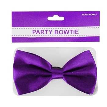 View Bow Tie Satin Purple