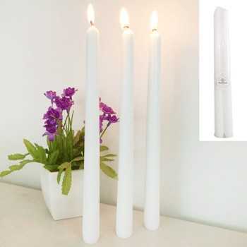 View Candle 3pk Taper White