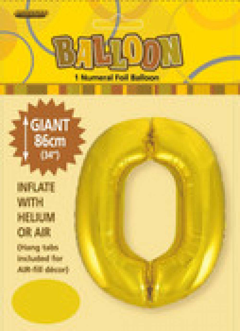 View Foil Balloon 34" Gold No. 0