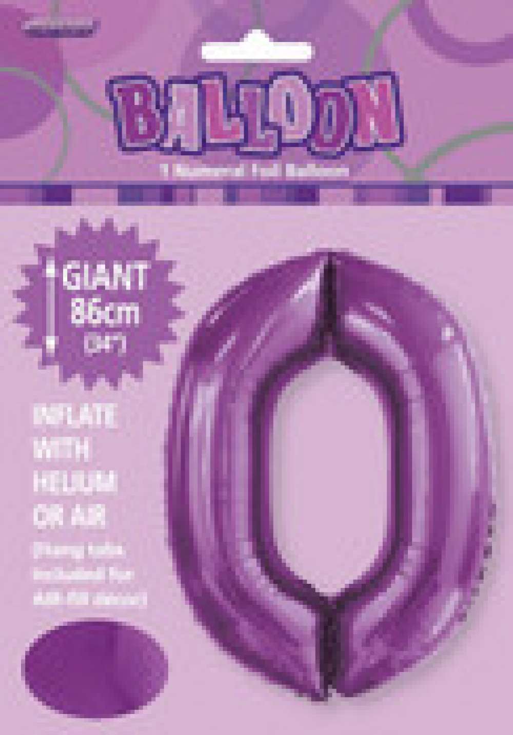 View Foil Balloon 34" Purple Jumbo NO 0