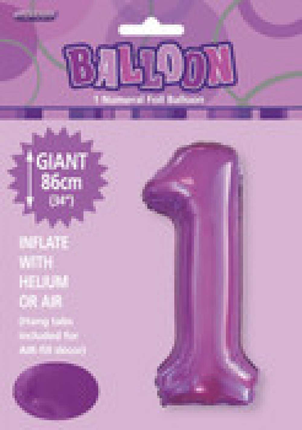 View Foil Balloon 34" Purple Jumbo NO 1