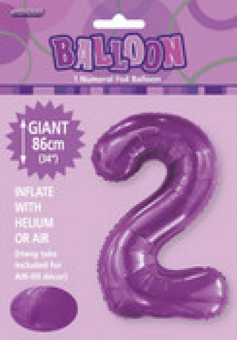 View Foil Balloon 34" Purple Jumbo NO 2