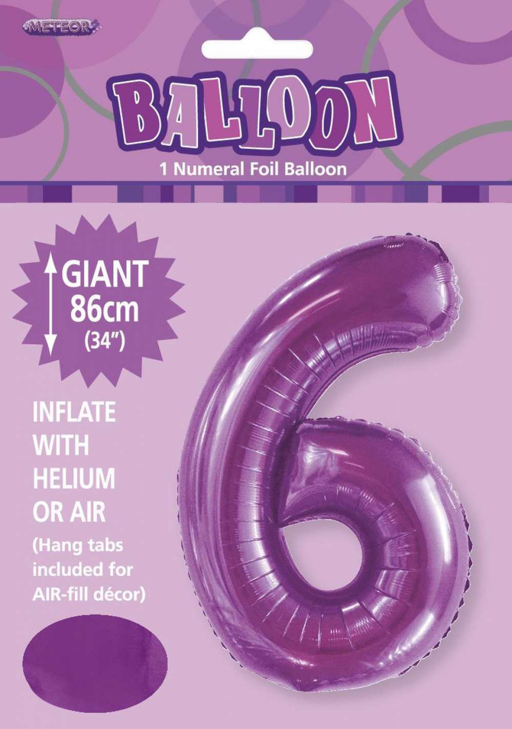 View Foil Balloon 34" Purple Jumbo NO 6