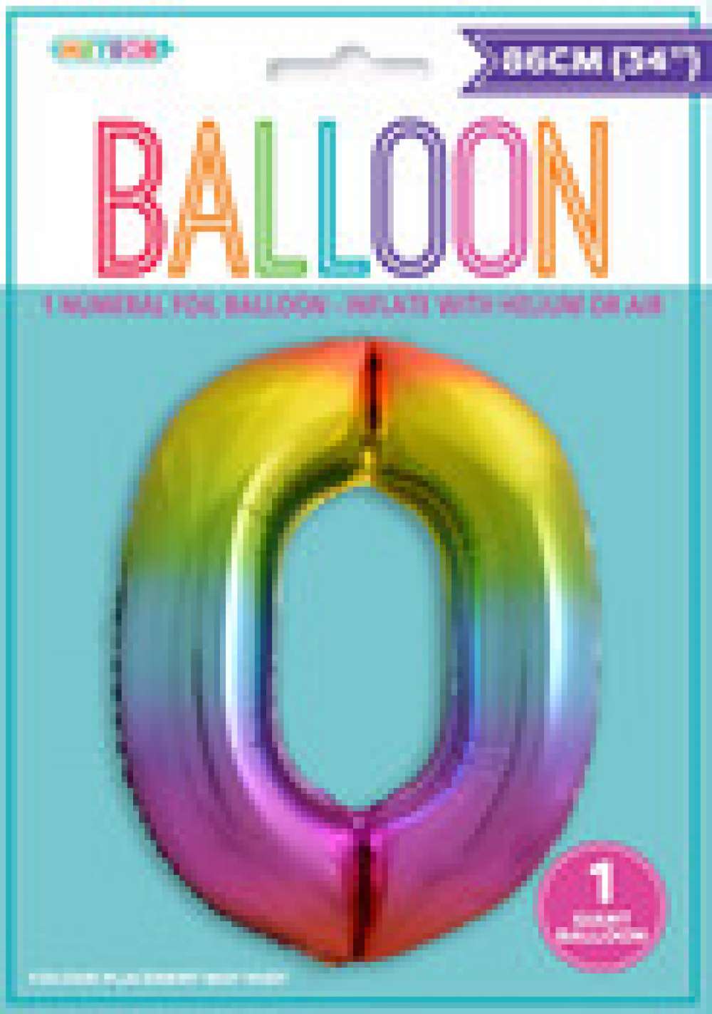 View Foil Balloon 34" Rainbow No. 0
