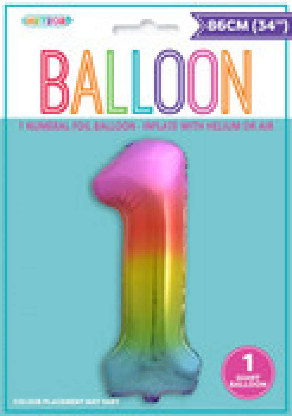 View Foil Balloon 34" Rainbow No. 1
