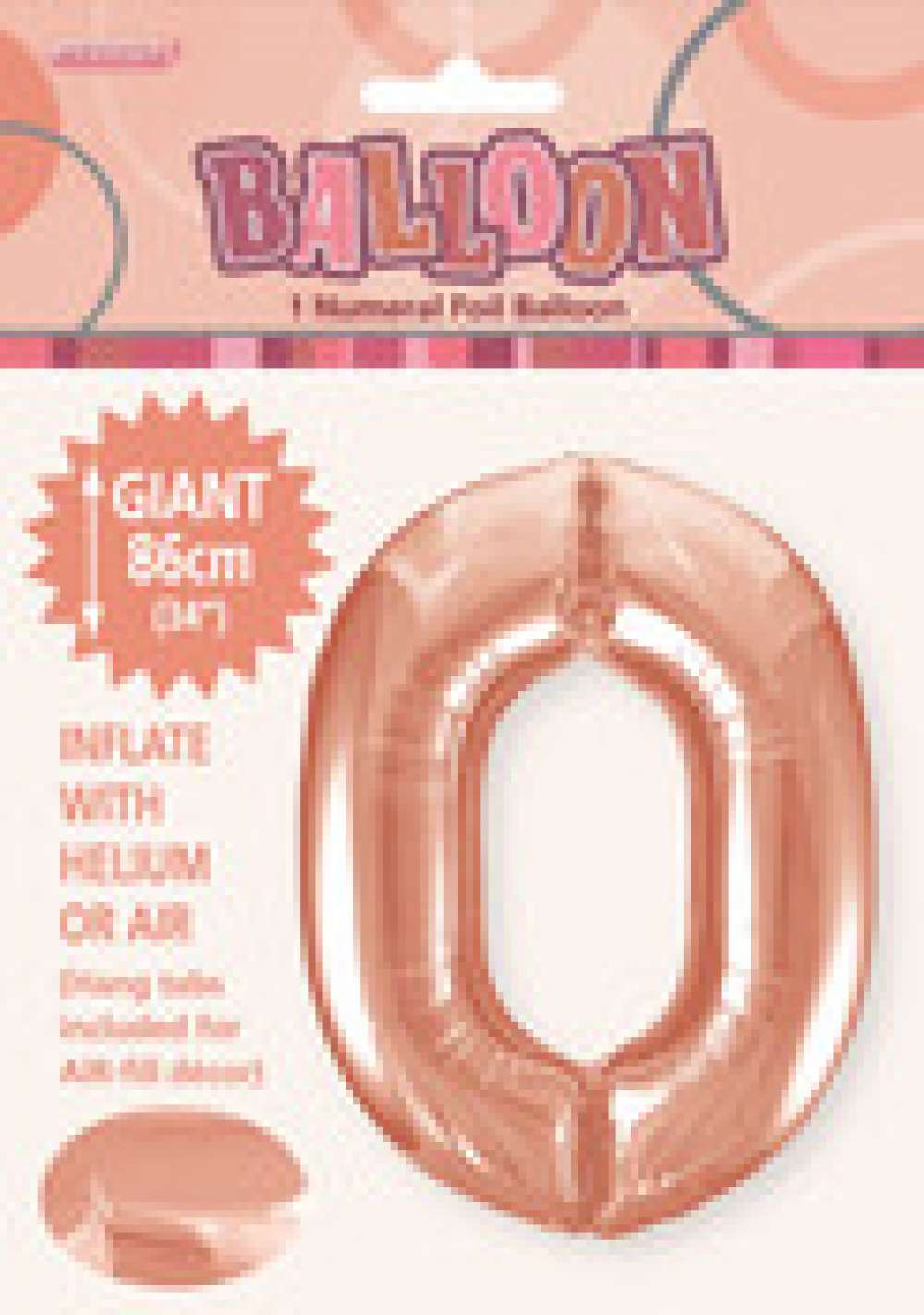 View Foil Balloon 34" Rose Gold No. 0