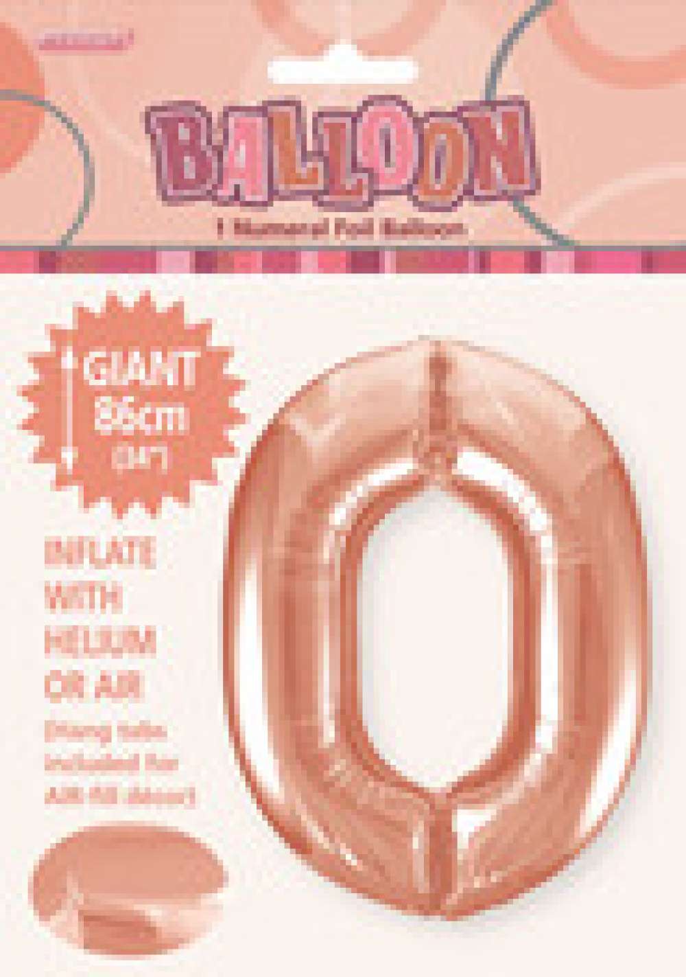 View Foil Balloon 34" Rose Gold Jumbo NO.0