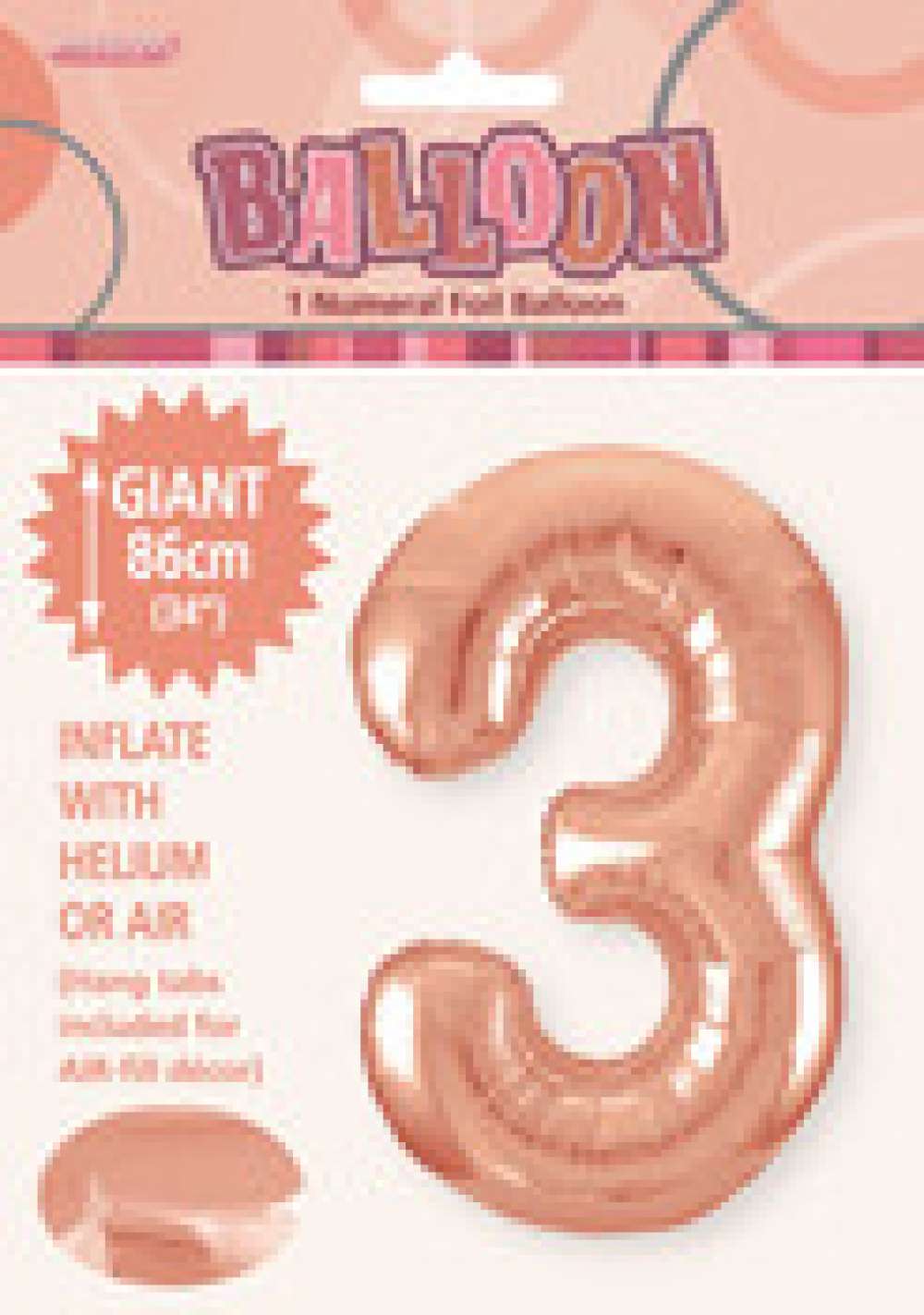 View Foil Balloon 34" Rose Gold Jumbo NO 3