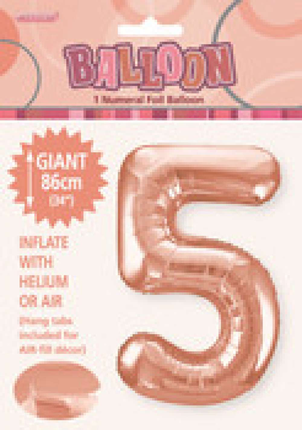 View Foil Balloon 34" Rose Gold No. 5